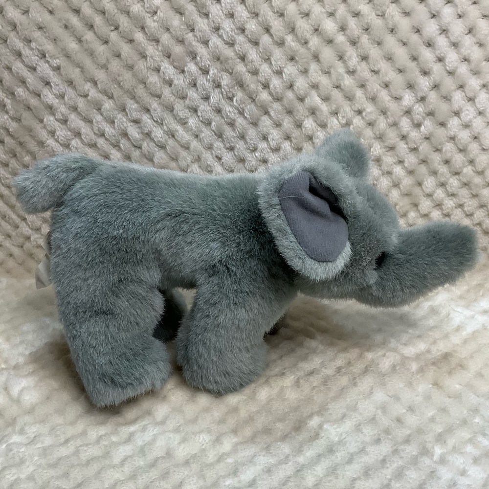 Bearington Collection Plush Grey Elephant Stuffed Animal Toy